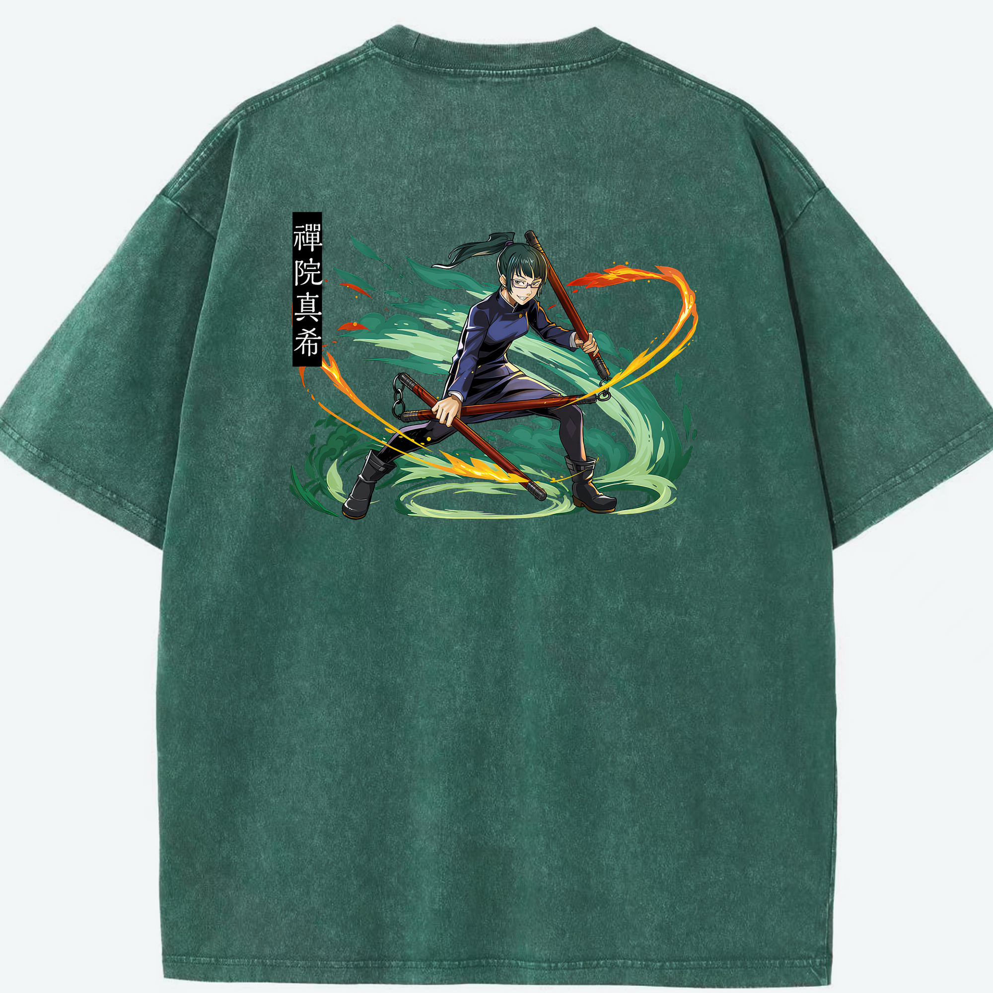 （画像用） 呪術廻戦 Jujutsu Kaisen 綿100% ヴィンテージ風 半袖Tシャツ（背面プリント）